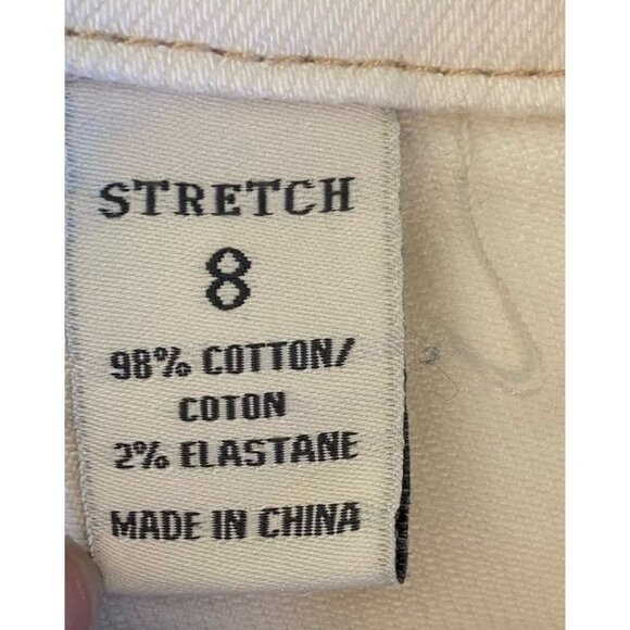 Abercrombie‎ Fitch Patch Pocket White Flare Jeans Women’s 8 Stretch Y2K Low Rise - Picture 10 of 13